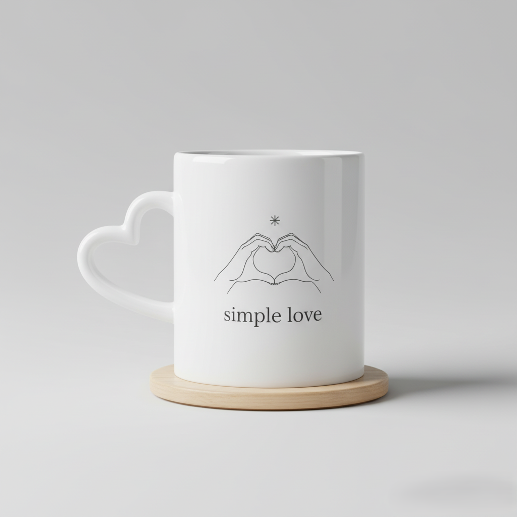 Heart Handle Mug – Simple Love